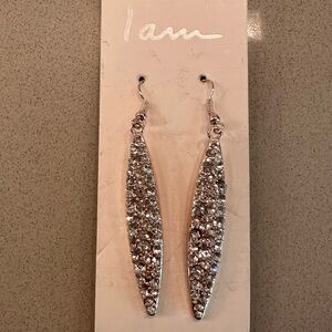 NWT I am Swarovski Crystal Dangle Drop Earrings